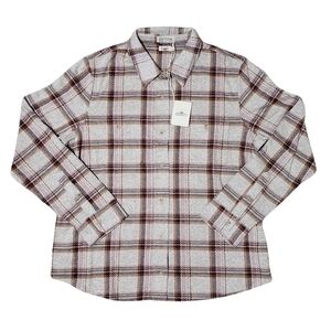Faherty Legend Sweater Shirt Plaid Button Down Long Sleeve Cranberry Haze XS, XL